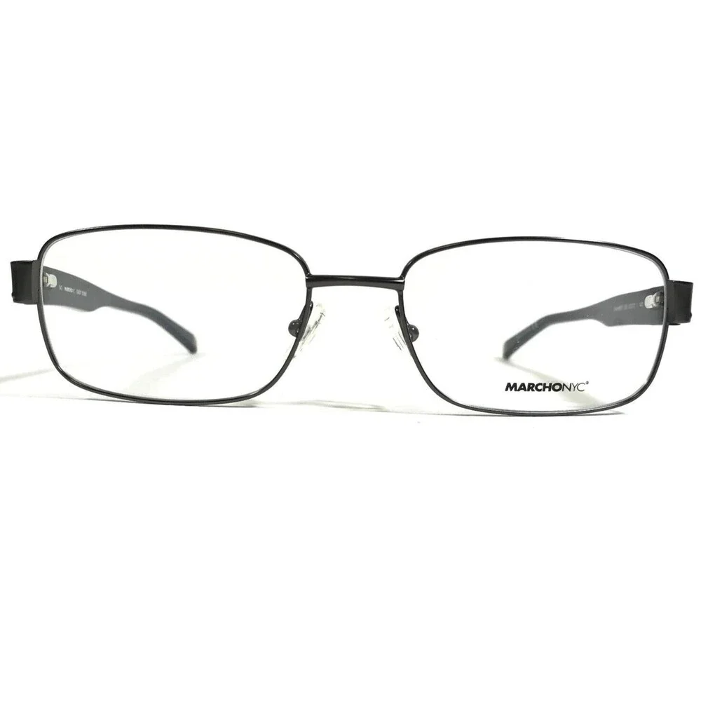 Marchon NYC Eyeglasses Frames CHAMBER 033 Grey Blue Rectangular 53-17-140
